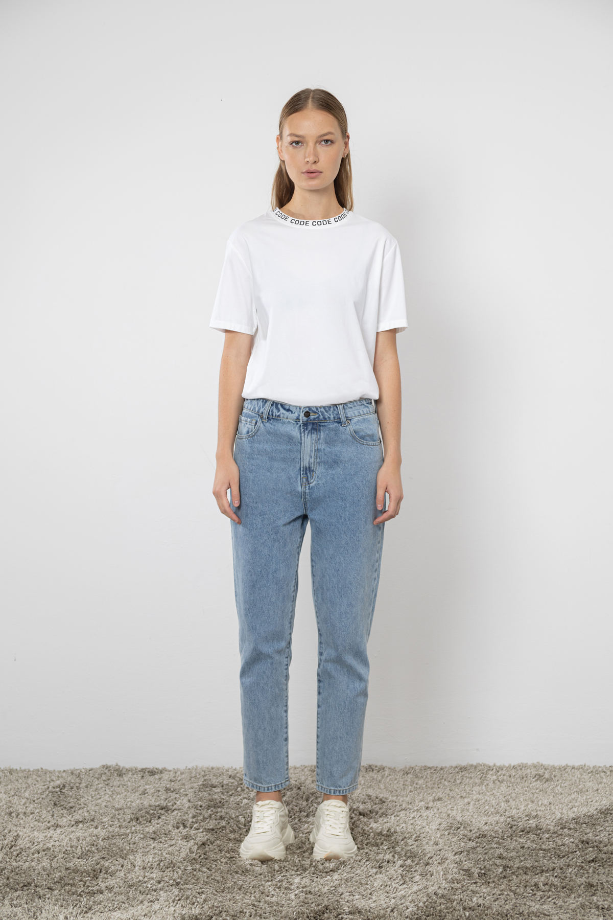 Pants VASSA CODE, пол female, цвет голубой