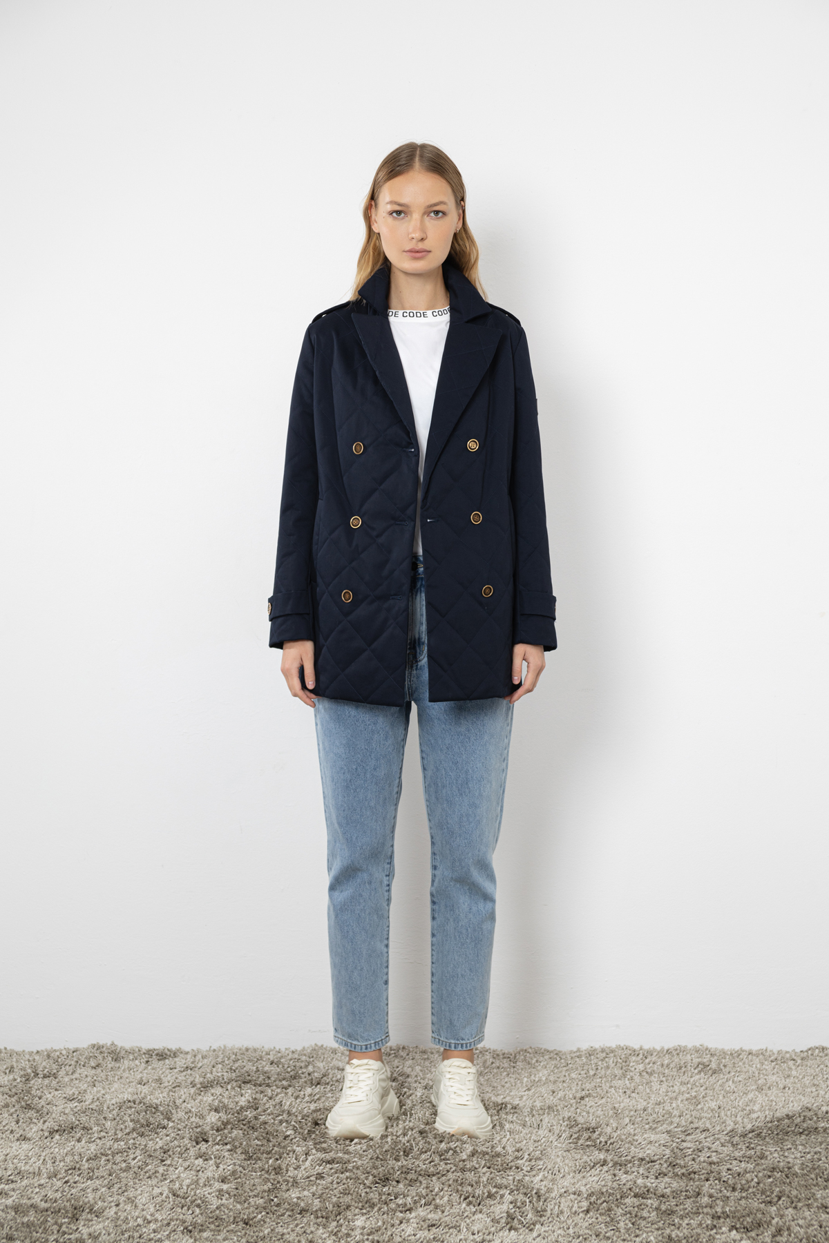 Coat , пол female, цвет синий