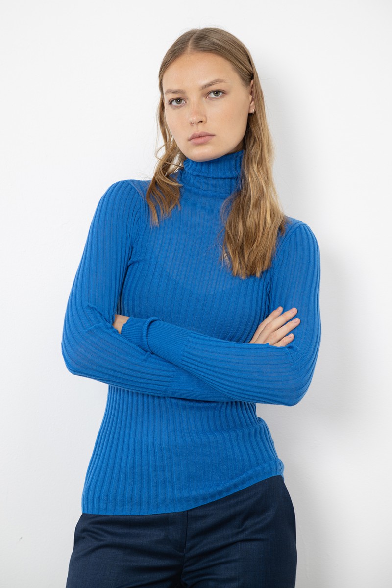 Jumper VASSA CODE, пол female, цвет синий, фото №2