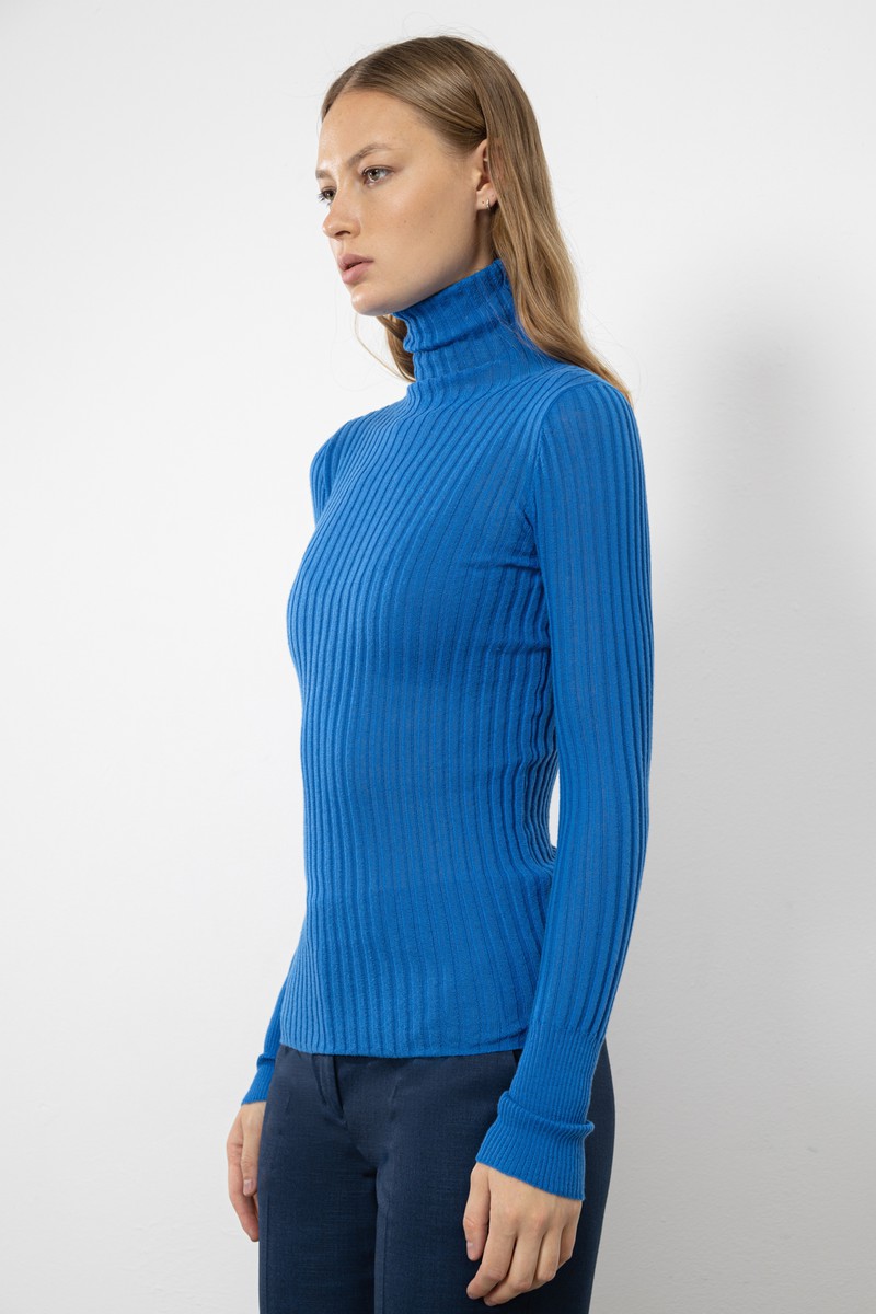 Jumper VASSA CODE, пол female, цвет синий, фото №3