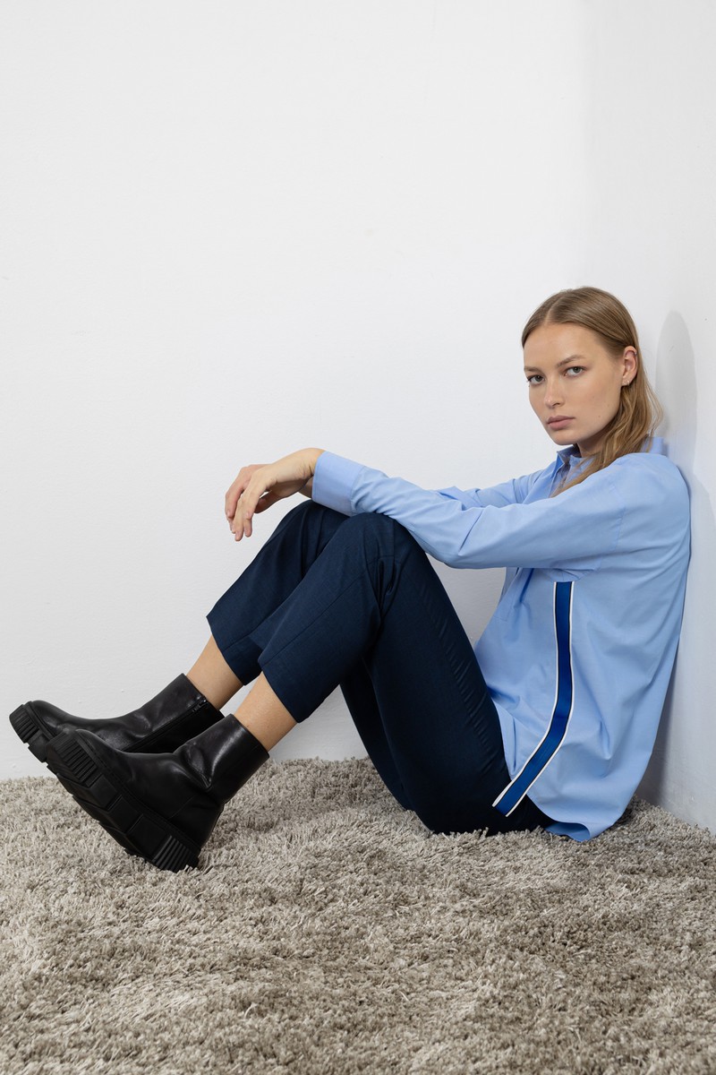 Blouse VASSA CODE, пол female, цвет голубой, фото №2