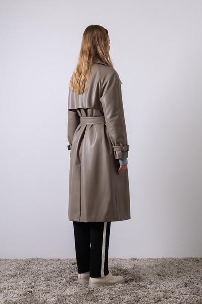 Утепленный плащ VASSA CODE, пол женский, цвет серый, фото №6