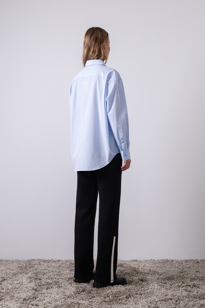 Брюки с контрастным элементом , пол женский, цвет черный, фото №5