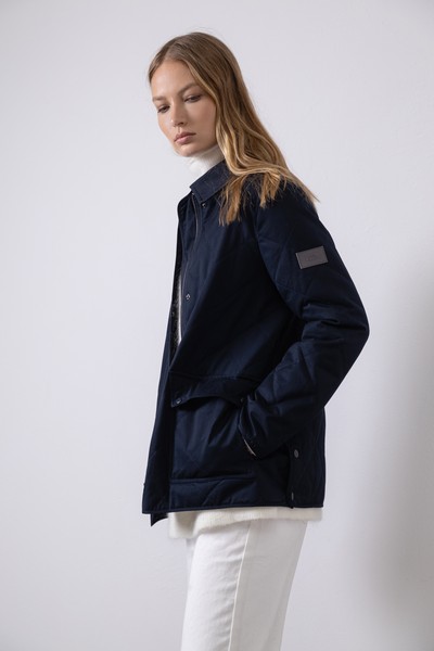 Стеганая куртка VASSA CODE, пол женский, цвет синий, фото №3