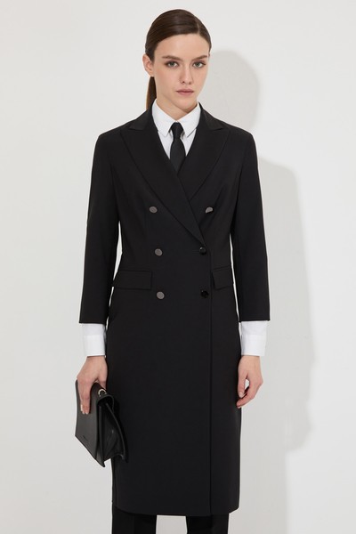 Платье приталенного кроя VASSA&Co, пол женский, цвет черный, фото №3