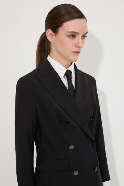 Платье приталенного кроя VASSA&Co, пол женский, цвет черный, фото №4