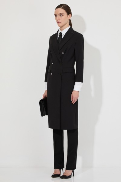 Платье приталенного кроя VASSA&Co, пол женский, цвет черный, фото №2