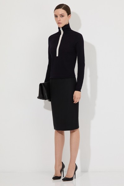 Юбка из шерсти VASSA&Co, пол женский, цвет черный, фото №3