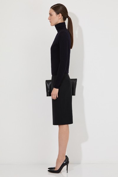 Юбка из шерсти VASSA&Co, пол женский, цвет черный, фото №4