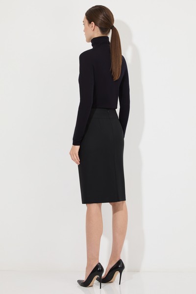 Юбка из шерсти VASSA&Co, пол женский, цвет черный, фото №5