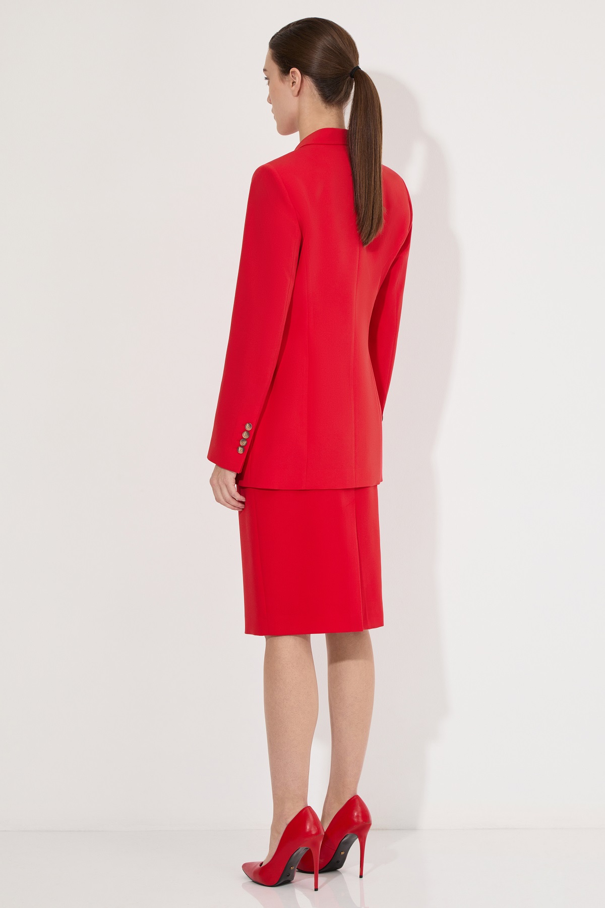 Юбка-карандаш VASSA&Co, пол женский, цвет красный, фото №5