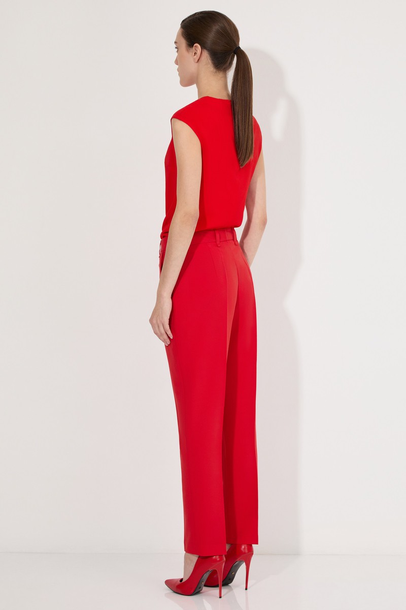 Брюки VASSA&Co, пол женский, цвет красный, фото №3