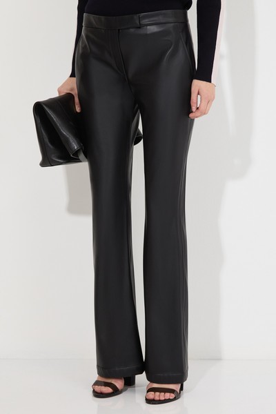 Брюки из экокожи VASSA&Co, пол женский, цвет черный, фото №4