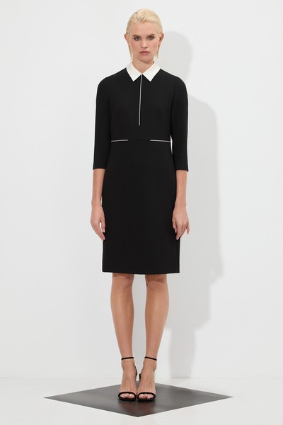 Платье со съемным воротником VASSA&Co, пол женский, цвет черный, фото №5