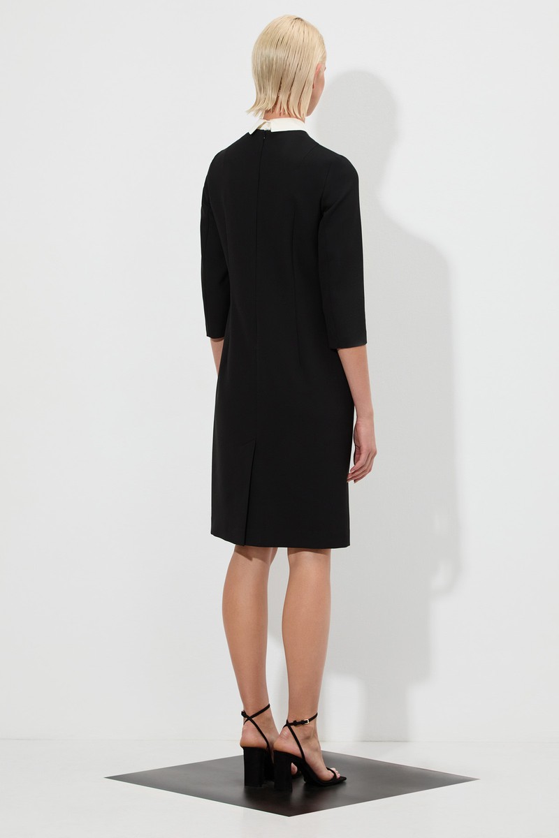 Платье со съемным воротником VASSA&Co, пол женский, цвет черный, фото №6