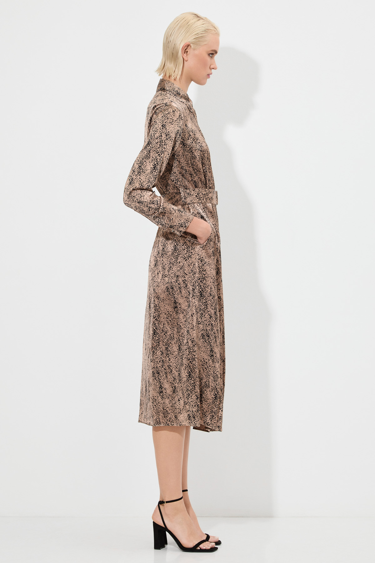 Платье из вискозы VASSA&Co, пол женский, цвет коричневый