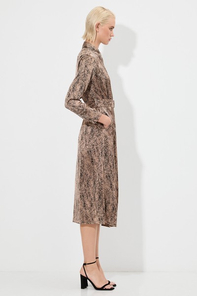 Платье из вискозы VASSA&Co, пол женский, цвет коричневый, фото №2
