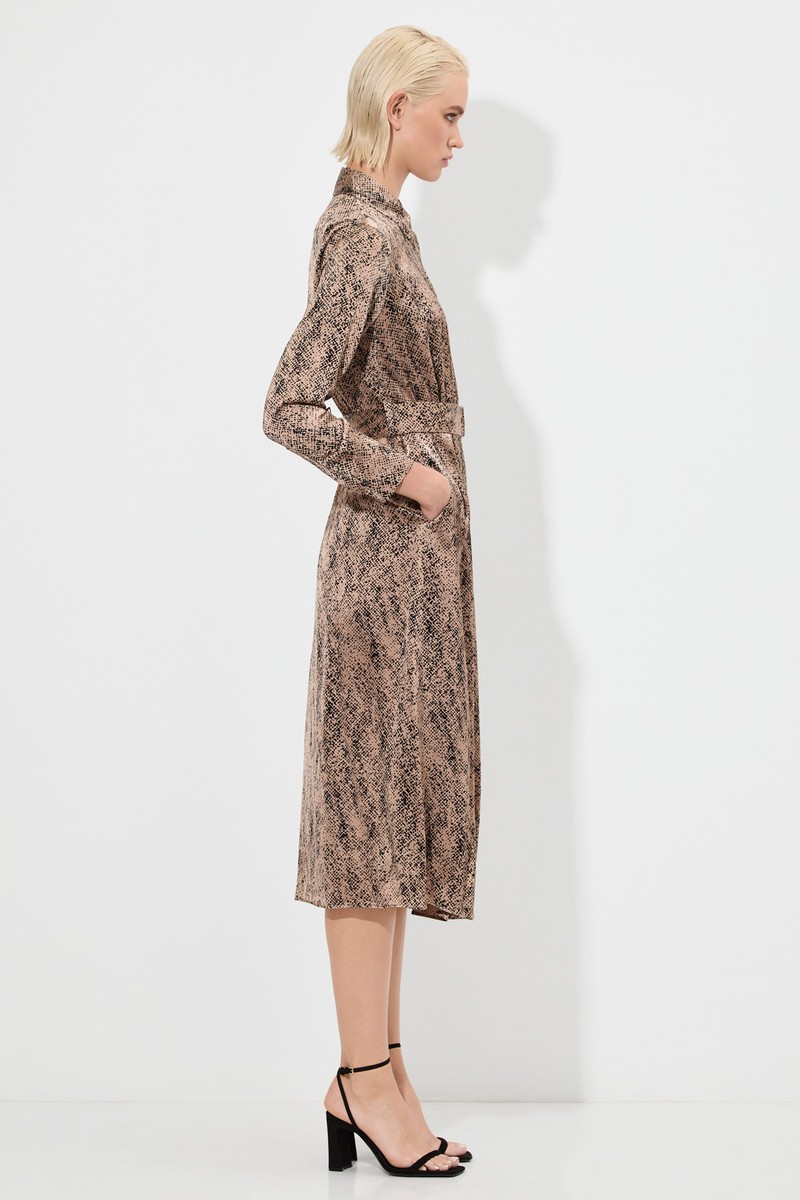 Платье из вискозы VASSA&Co, пол женский, цвет коричневый, фото №2