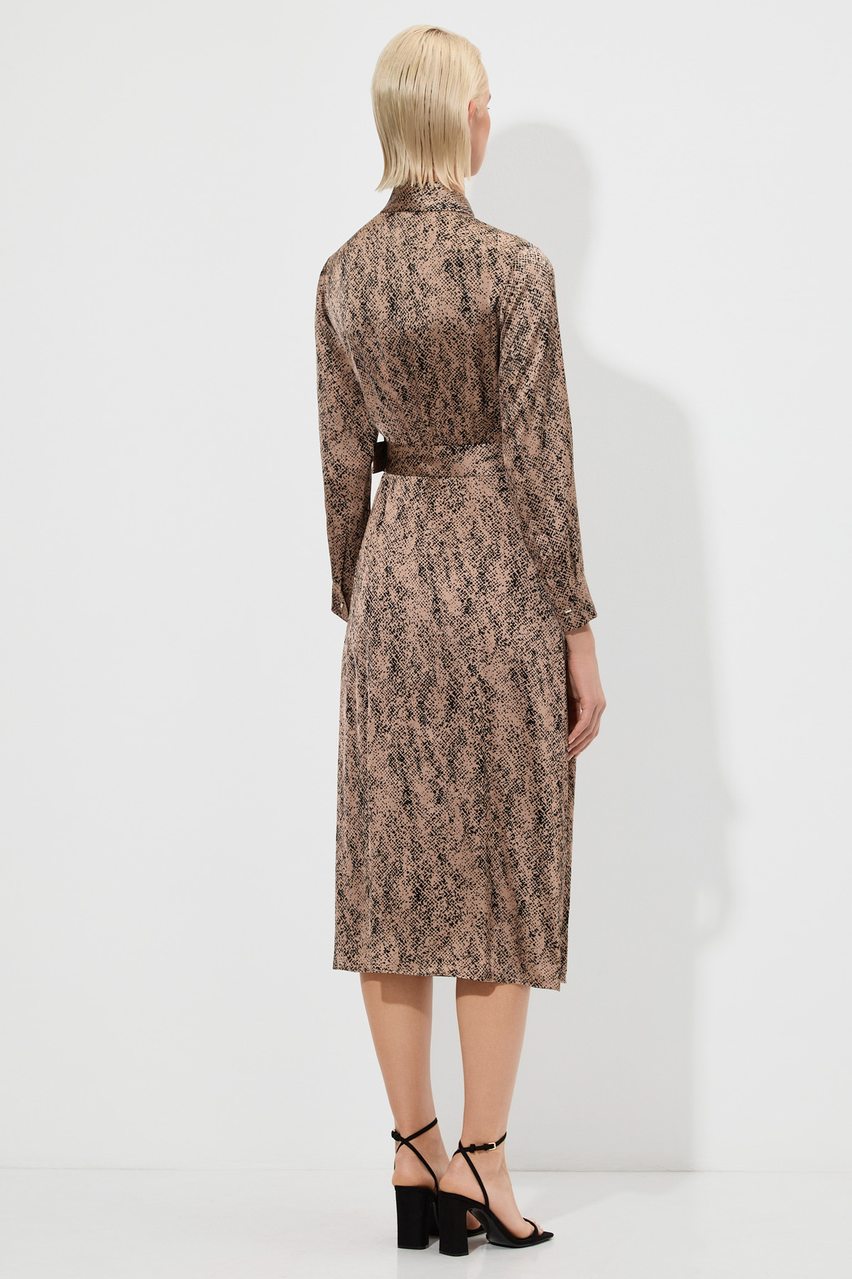 Платье из вискозы VASSA&Co, пол женский, цвет коричневый