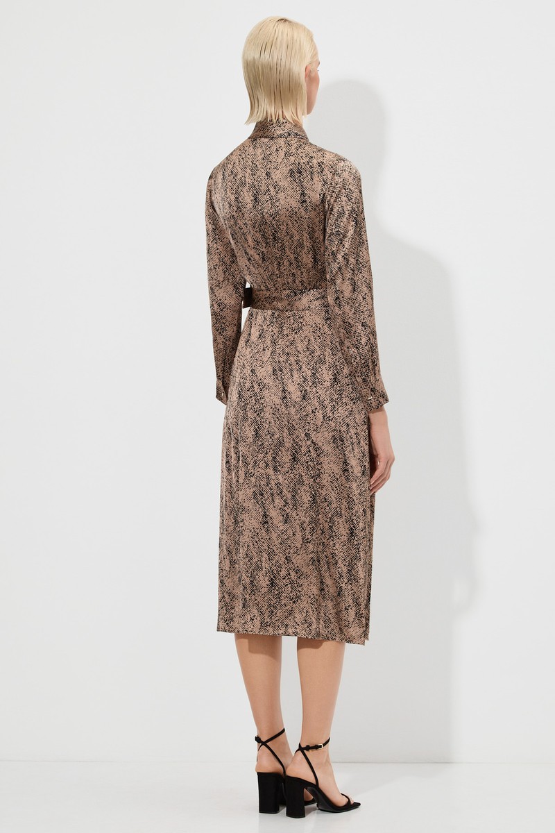 Платье из вискозы VASSA&Co, пол женский, цвет коричневый, фото №4