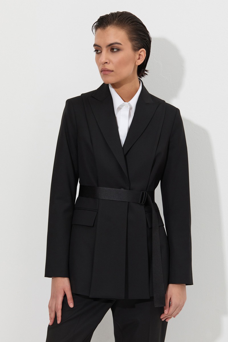 Дизайнерский жакет VASSA&Co, пол женский, цвет черный, фото №2