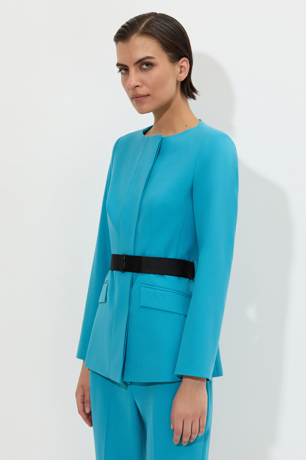 Jacket VASSA&Co, пол female, цвет голубой