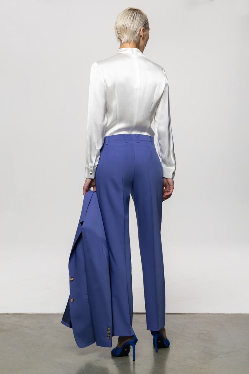 Блузка из 100% вискозы VASSA&Co, пол женский, цвет белый, фото №5