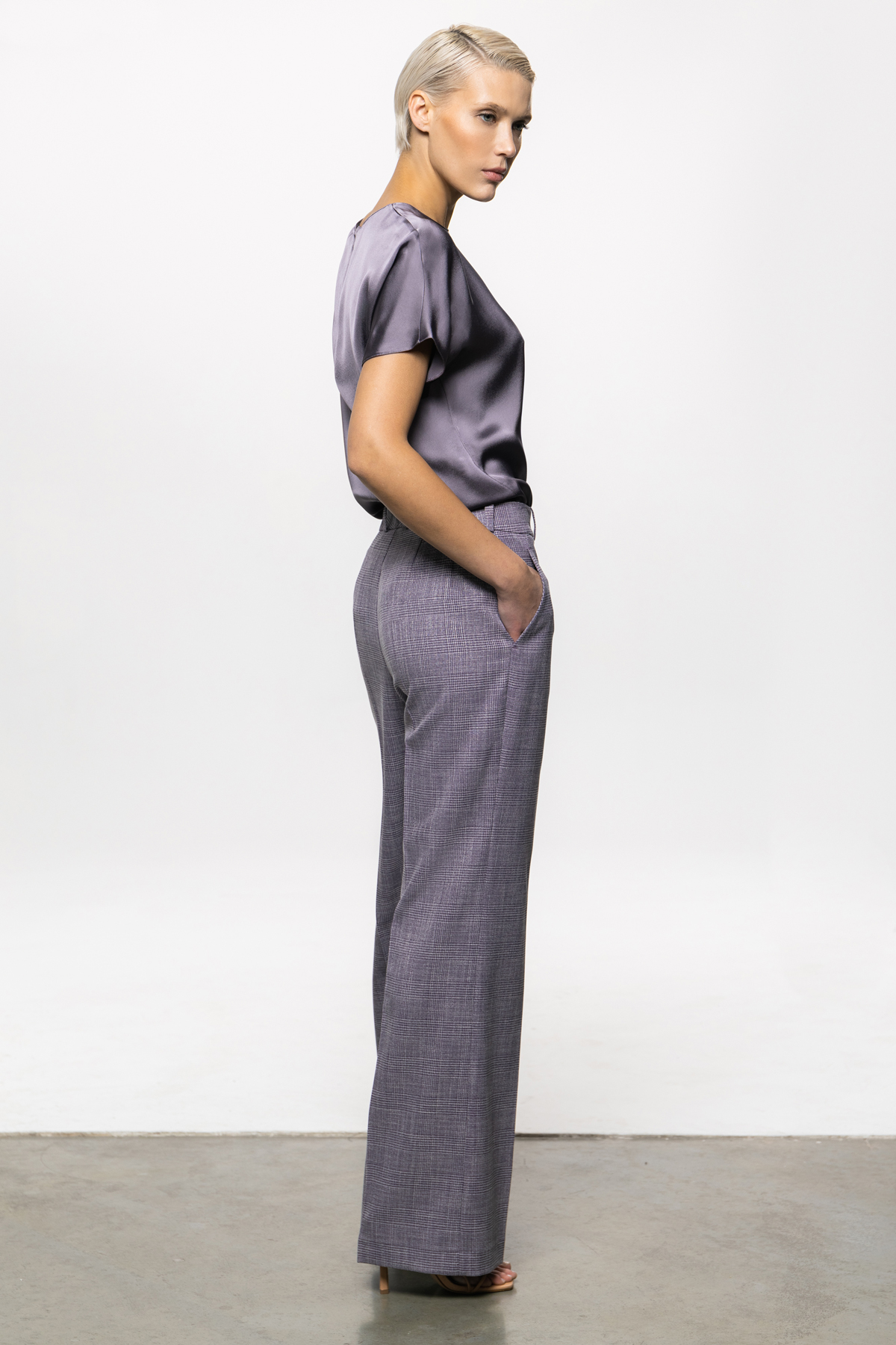 Блузка из 100% вискозы VASSA&Co, пол женский, цвет фиолетовый