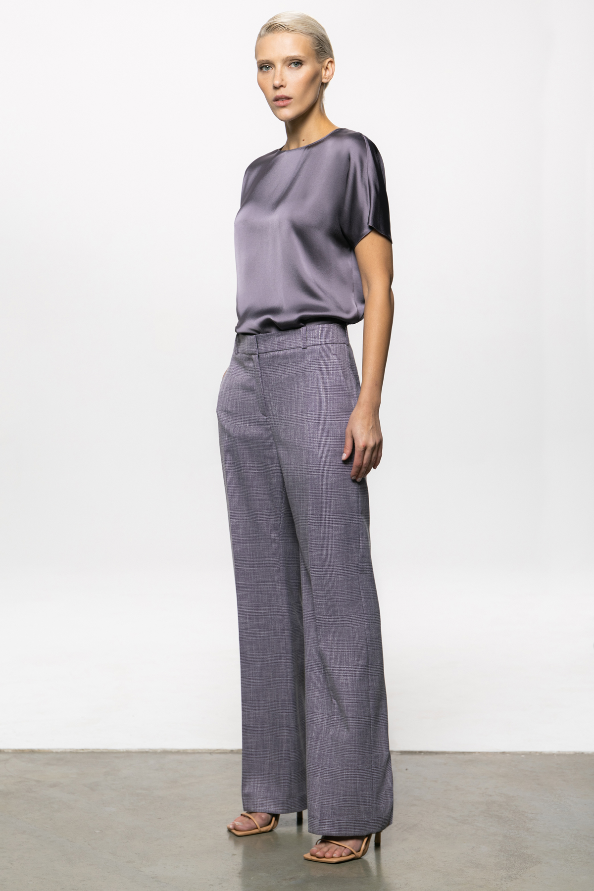 Блузка из 100% вискозы VASSA&Co, пол женский, цвет фиолетовый