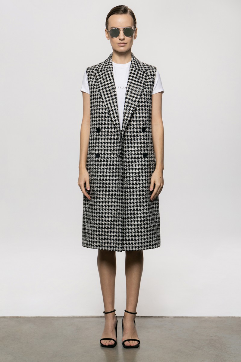 Удлиненный жилет VASSA&Co, пол female, цвет black, фото №2