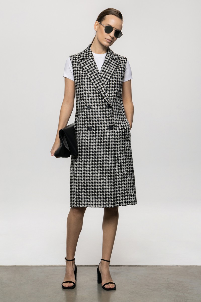 Удлиненный жилет VASSA&Co, пол female, цвет black, фото №5