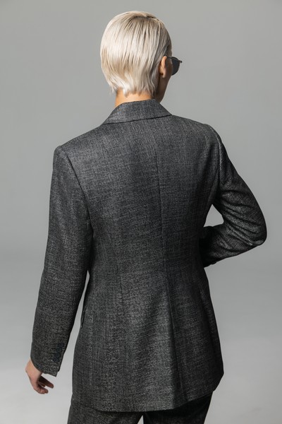 Жакет VASSA&Co, пол женский, цвет серый, фото №5