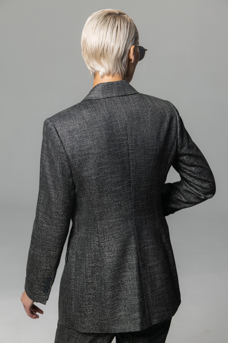 Жакет VASSA&Co, пол женский, цвет серый, фото №5