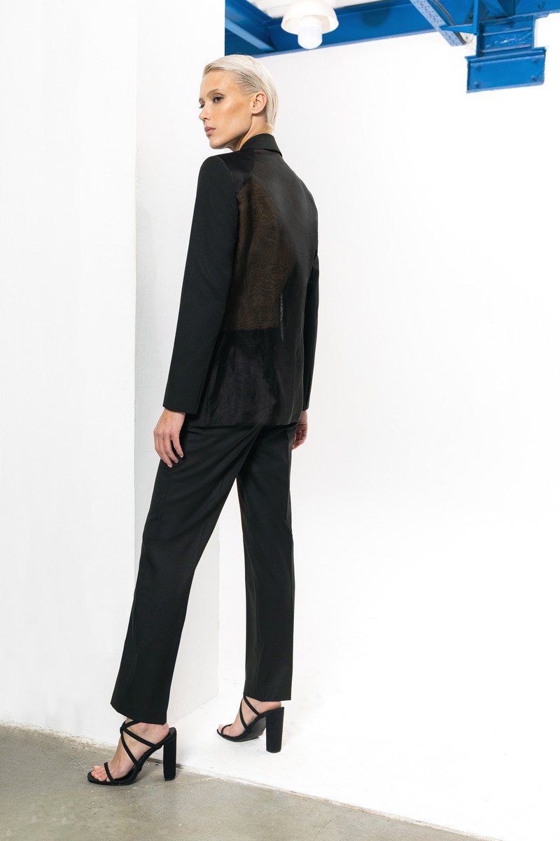 Жакет с прозрачной спинкой VASSA&Co, пол женский, цвет черный, фото №2