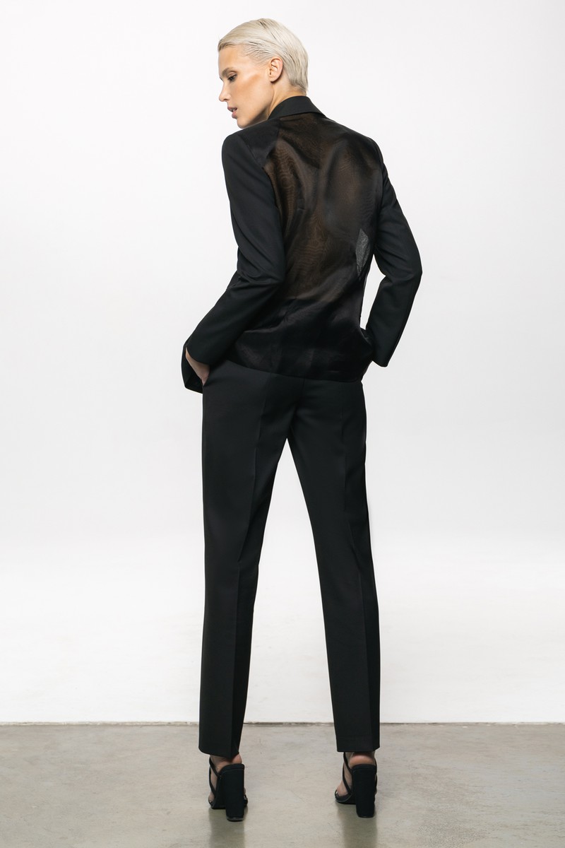 Жакет с прозрачной спинкой VASSA&Co, пол женский, цвет черный, фото №3