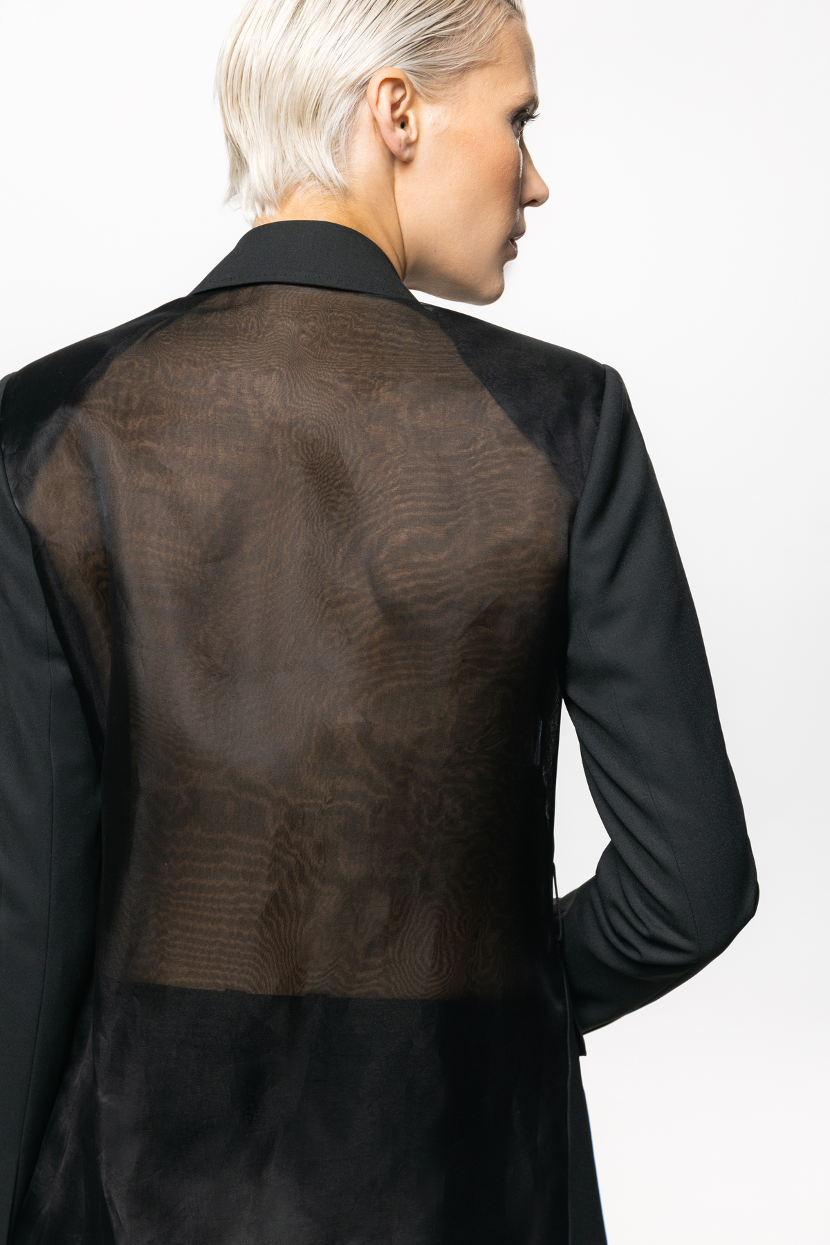 Жакет с прозрачной спинкой VASSA&Co, пол женский, цвет черный