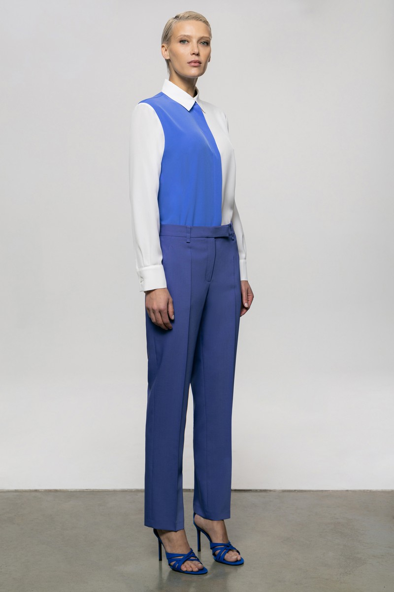 Блузка VASSA&Co, пол женский, цвет голубой, фото №3