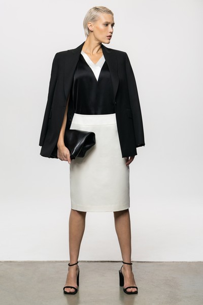 Юбка в молочном цвете VASSA&Co, пол женский, цвет белый, фото №2