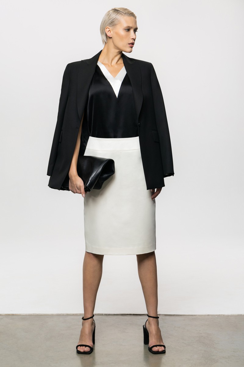 Юбка в молочном цвете VASSA&Co, пол female, цвет white, фото №2