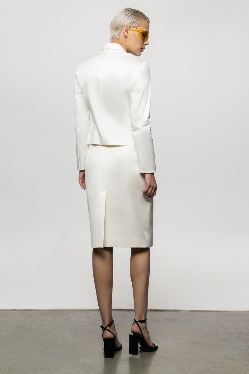 Юбка в молочном цвете VASSA&Co, пол female, цвет white, фото №4