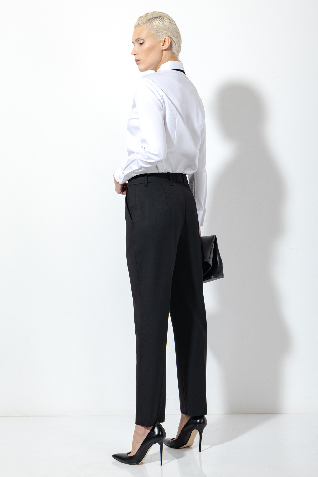 Базовые брюки VASSA&Co, пол женский, цвет черный, фото №3