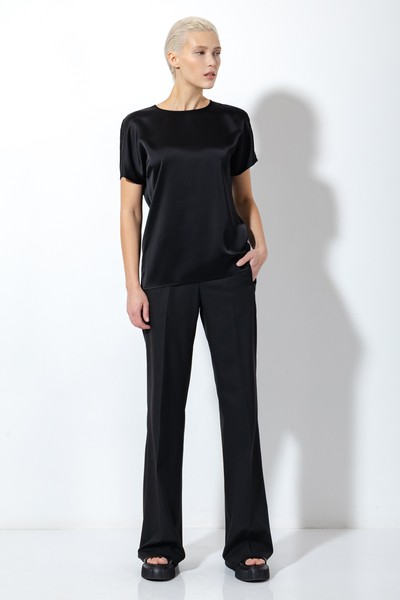 Базовая блузка VASSA&Co, пол женский, цвет черный, фото №5