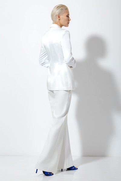 Жакет со льном и хлопком , пол женский, цвет белый, фото №5