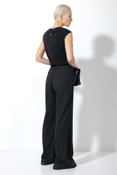 Брюки-клеш VASSA&Co, пол женский, цвет черный, фото №4