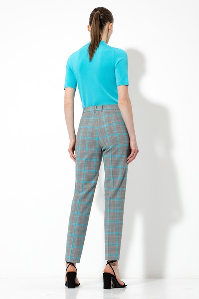 Джемпер с контрастной полосой VASSA&Co, пол женский, цвет голубой, фото №2