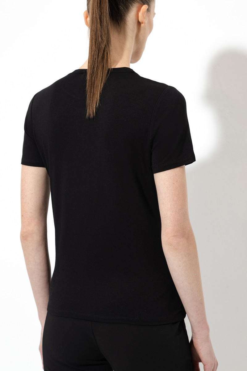 Базовая футболка с принтом VASSA&Co, пол женский, цвет черный, фото №2