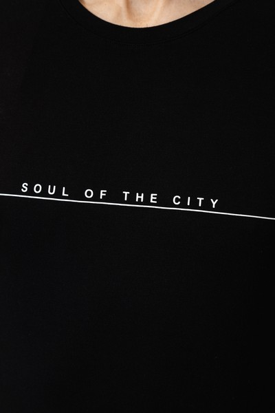 Базовая футболка с принтом VASSA&Co, пол женский, цвет черный, фото №3