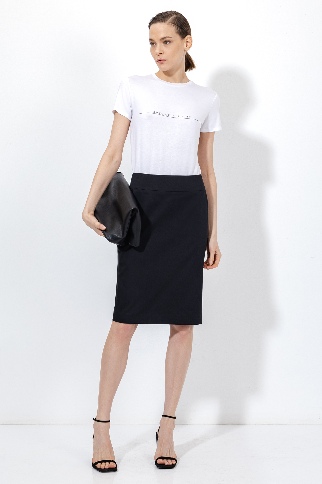 Юбка-карандаш VASSA&Co, пол женский, цвет черный, фото №2