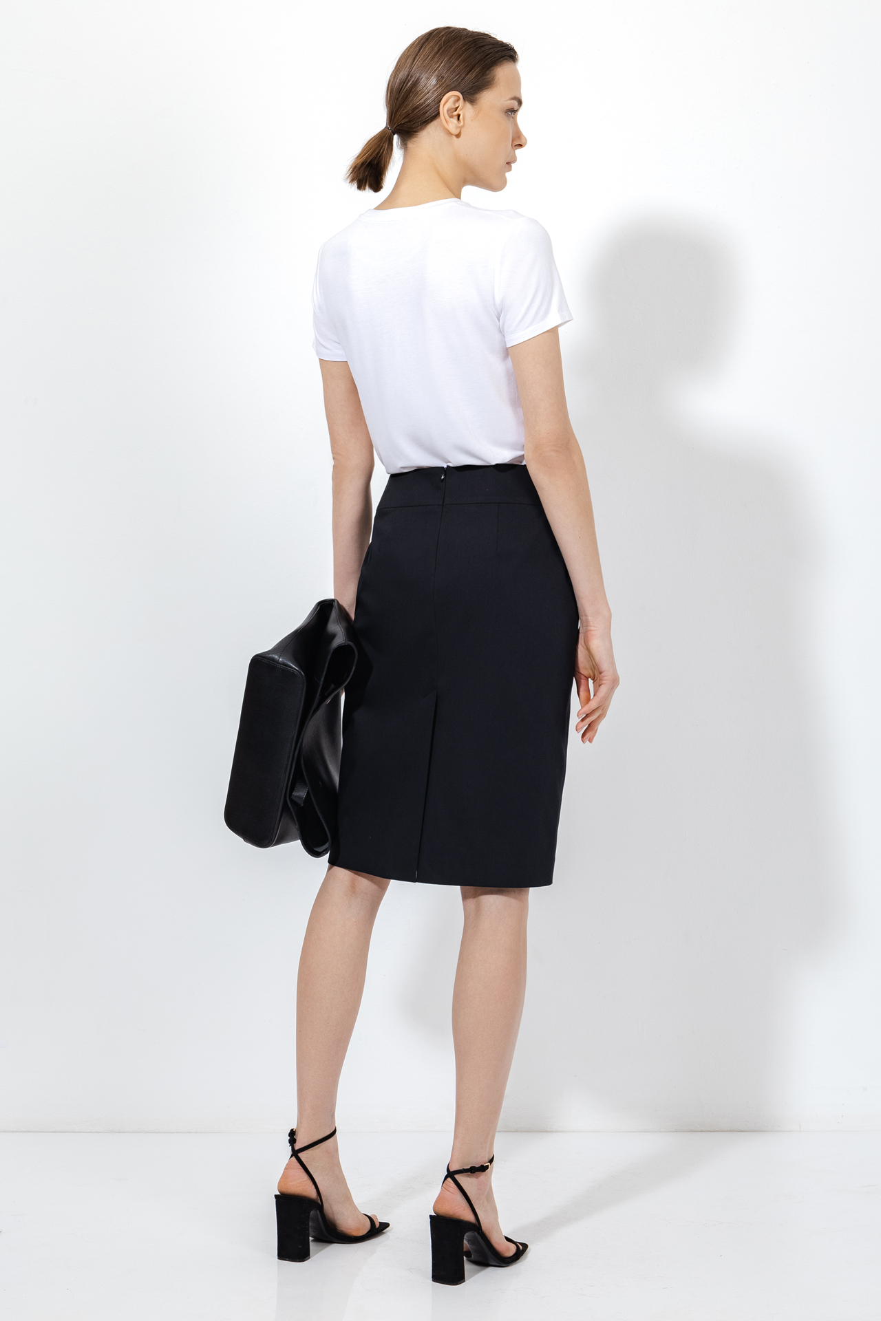 Юбка-карандаш VASSA&Co, пол женский, цвет черный, фото №3