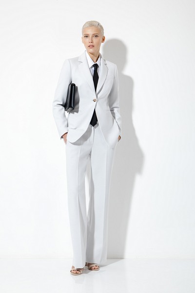 Приталенный жакет в белом цвете VASSA&Co, пол женский, цвет белый, фото №3